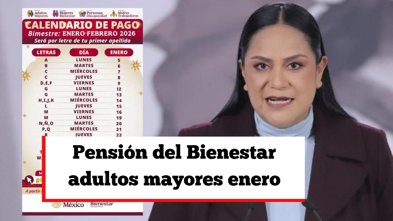 Pensión del Bienestar adultos mayores enero 2026: Consulta confirma calendario de pagos por apellido