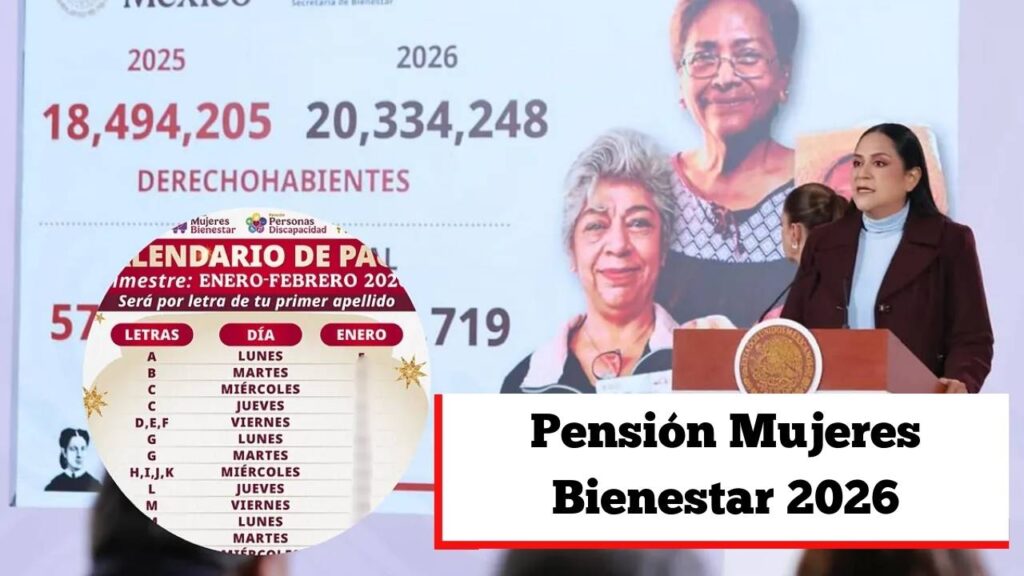 Pensión Mujeres Bienestar 2026: fechas de pago durante el año