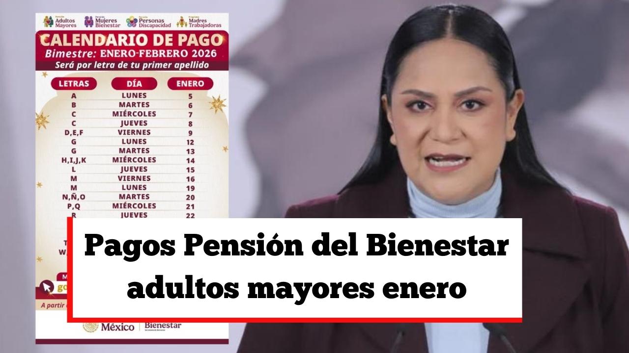 Pagos Pensión del Bienestar adultos mayores enero 2026: consulta fechas por apellido