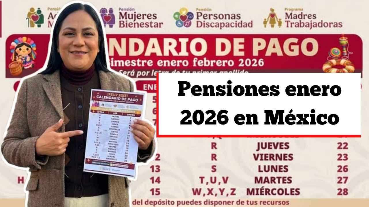 Pensiones enero 2026 en México: fechas de pago y quién recibe