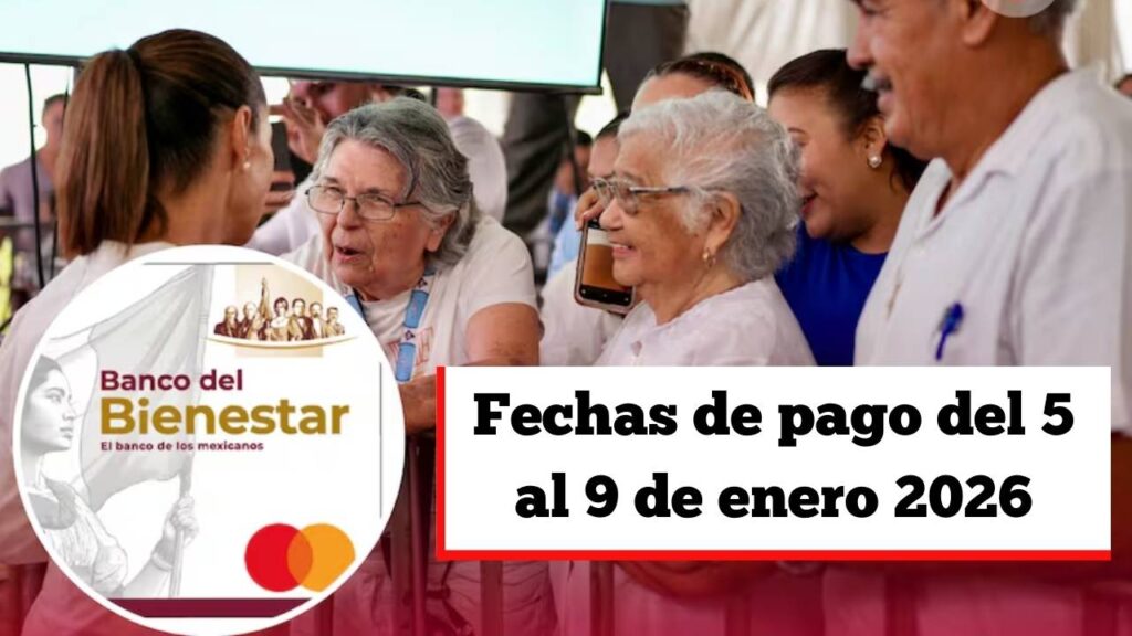 Pensión Adultos Mayores: Fechas de pago del 5 al 9 de enero 2026