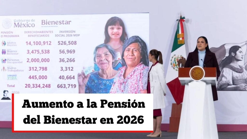 Aumento a la Pensión del Bienestar en 2026: fechas de pago y cuánto recibirás