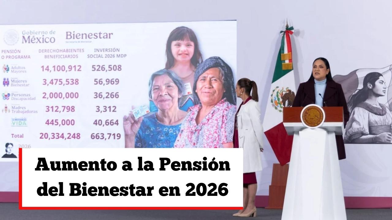 Aumento a la Pensión del Bienestar en 2026: fechas de pago y cuánto recibirás